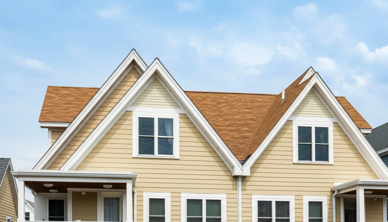 Toiture en tuiles canal terra cotta présentant un contraste saisissant entre section ancienne et rénovée